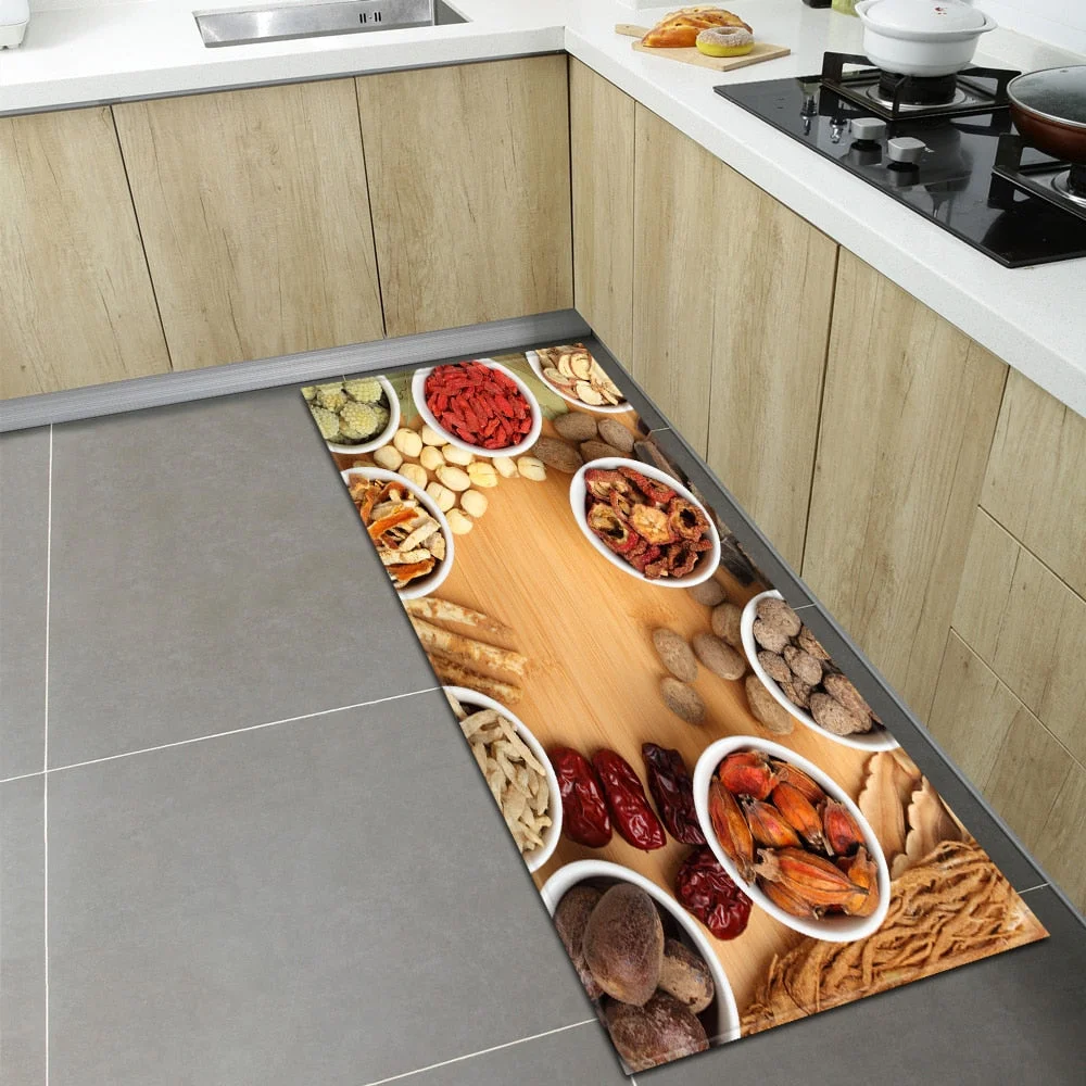 Nordic Kitchen Mat Home Entrance Doormat Bedroom Living Room Decoration Long Rug Hallway Bathroom Balcony Floor Anti-Slip Carpet