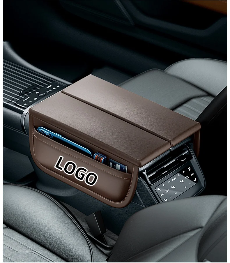 Car center opening and closing heighten storage armrest box mat