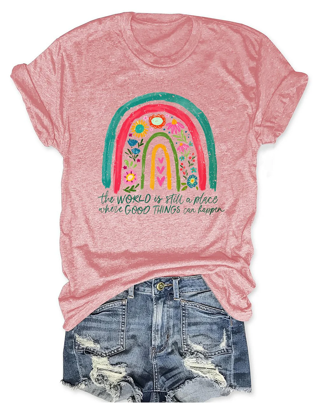 Positive Boho Floral T-shirt