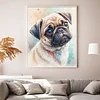 Pug Dog-11CT Stamped Cross Stitch 40*50cm/15.75*19.69in