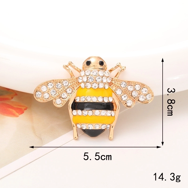 Minimalist Bee Alloy Inlay Rhinestones Jewelry Accessories