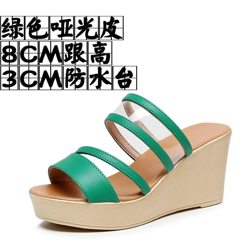 Breakj Breakj Plop And Ultra-High Heel Waterproof Table Pine Cake Thick Bottom Fish Mouth Sandals Night Shop Sexy Transparent With Fashion Slippers Woman