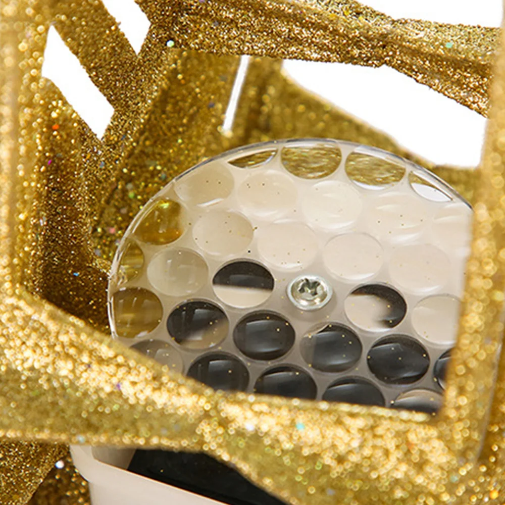 Tree top 3D pentagram rotating blizzard LED projection light