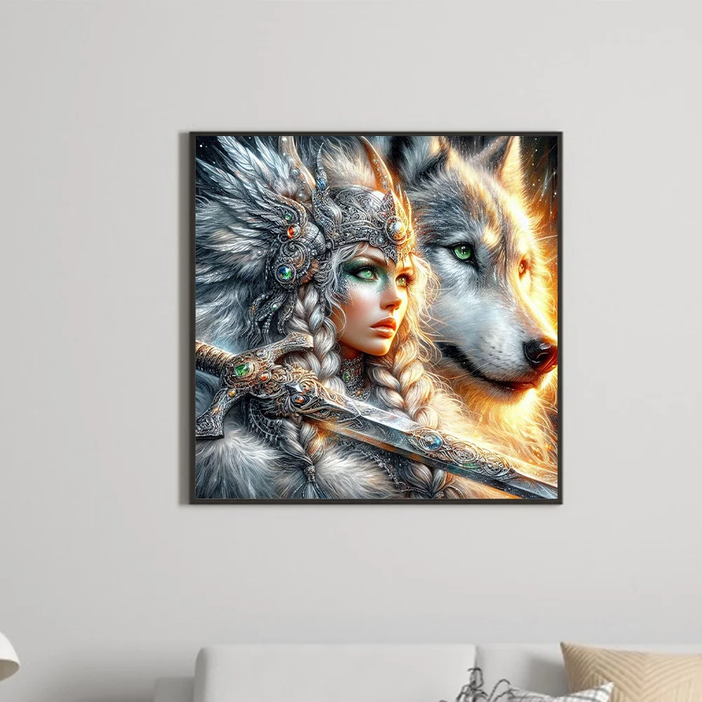 Diamond Painting - Full Round Drill - Beauty Wolf(Canvas|40*40cm)