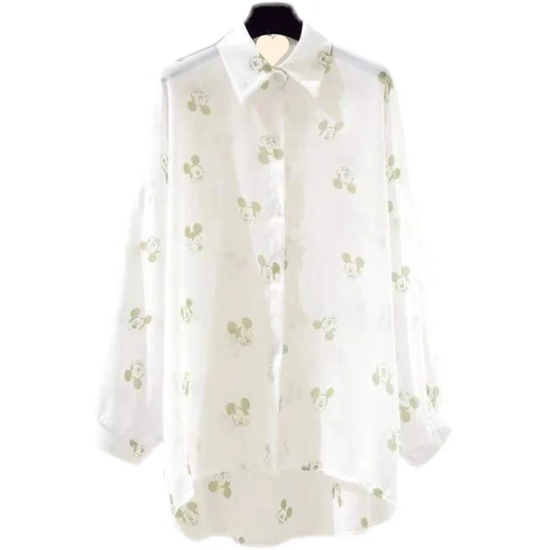 Uveng Uveng Summer New Korean Version Of The Chiffon Print Sunscreen Women In The Long-Term Super Fairy Ocean Gas Loose Thin Coat Tide