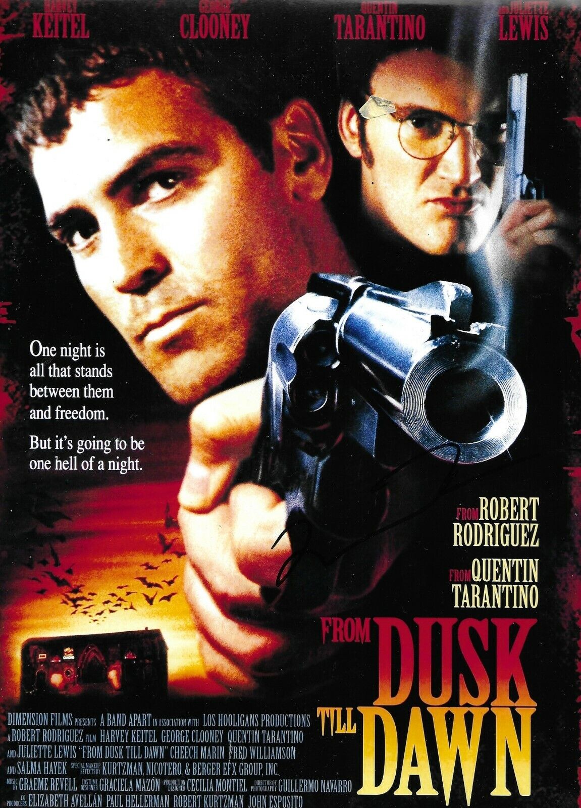 Quentin Tarantino Signed From Dusk Till Dawn 12x8 Photo Poster painting AFTAL