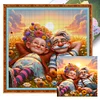 Old Couple-Full Embroidery 3 Strands 11CT Stamped Cross Stitch-40*40CM