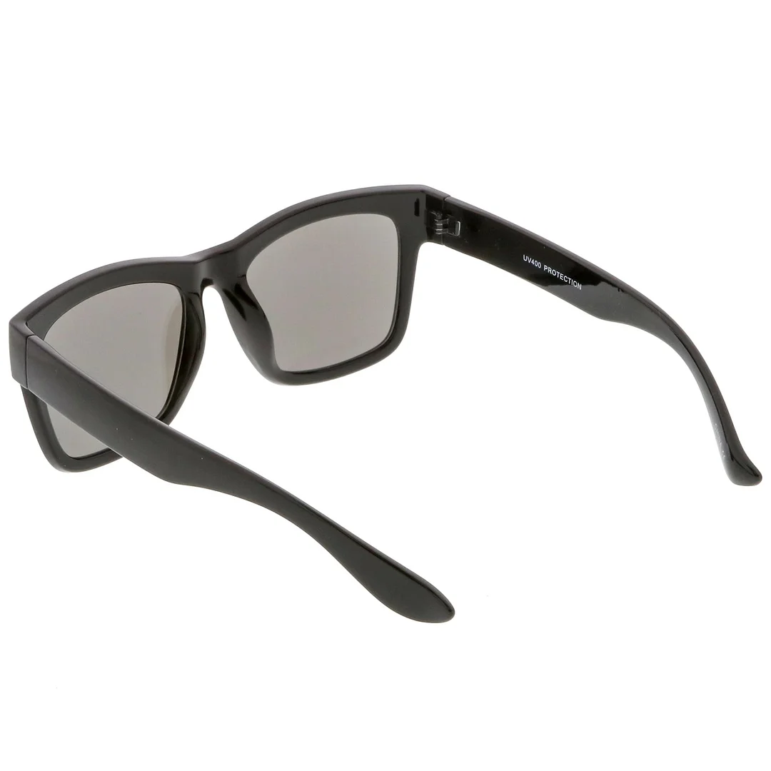 Lifestyle Super Thick Horn Rimmed glasses Thick Arms Mirror Square Lens 54mm