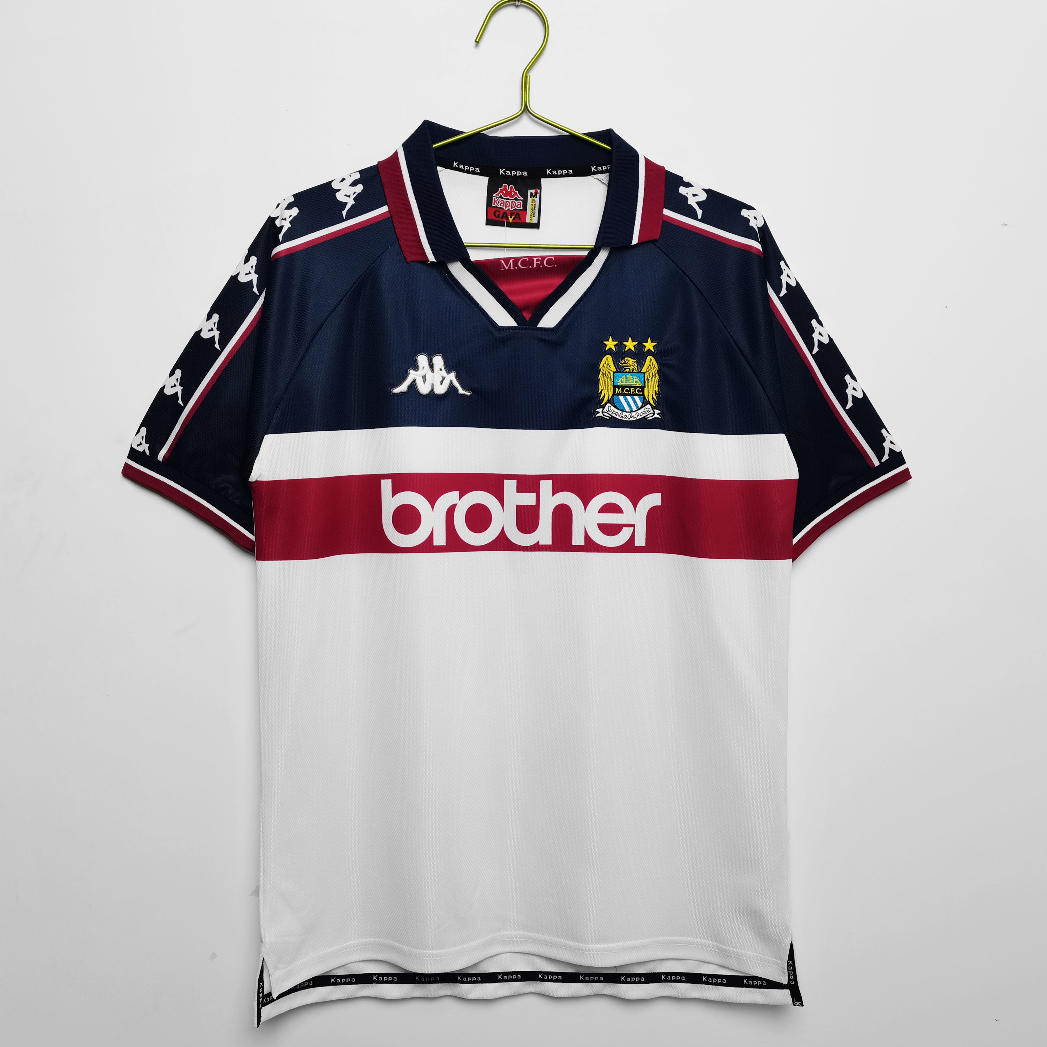 Manchester City Maillot Retro 1997 1998 Maillot De Fou, site maillot de foot pas cher