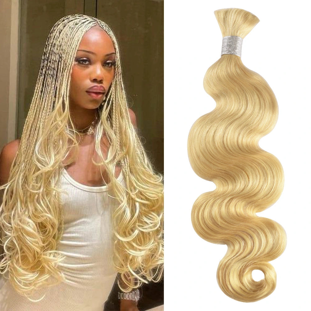 #613 Body Wave Hair Bulk | For Braiding | 100% Human Hair | BORUIHAIR