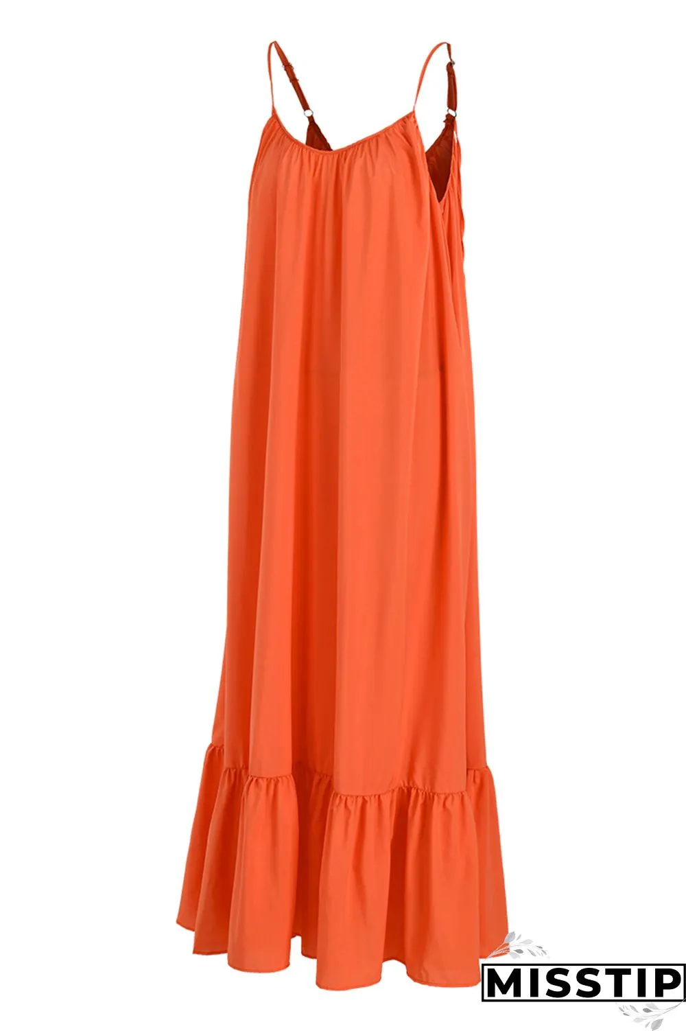 Pink Sexy Casual Solid Backless Spaghetti Strap Loose Sling Dress