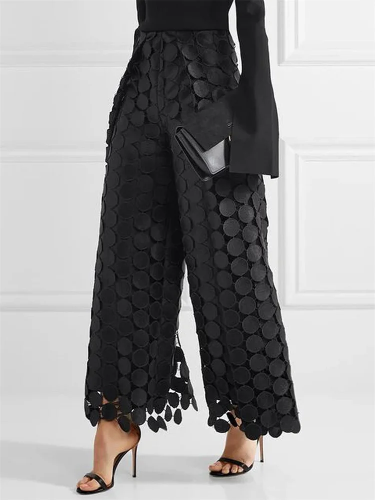 Party High Waist Tasseled Wide Leg Pants