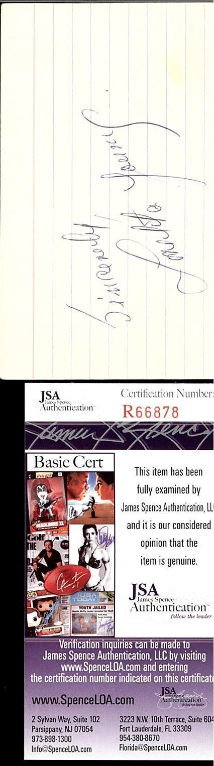 LORETTA YOUNG, ACTRESS (DECEASED) SIGNED CUT SIGNATURE JSA COA #R66878