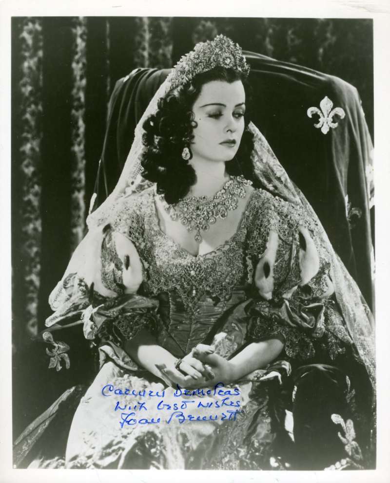 Joan Bennett Psa Dna Coa Hand Signed 8x10 Photo Poster painting Autograph Authenticated