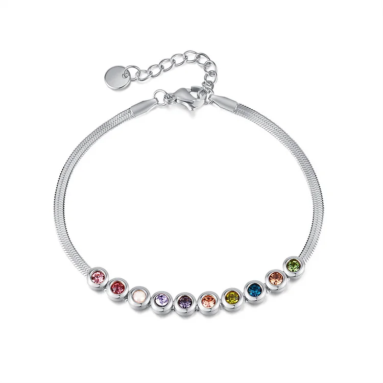 Colorful lucky stone bracelet