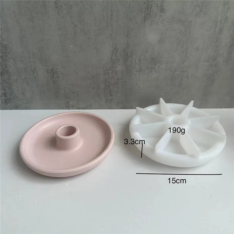 Silicone Candlestick Mold DIY 3D Candle Holder Epoxy Mould Reusable Decor (C) gbfke