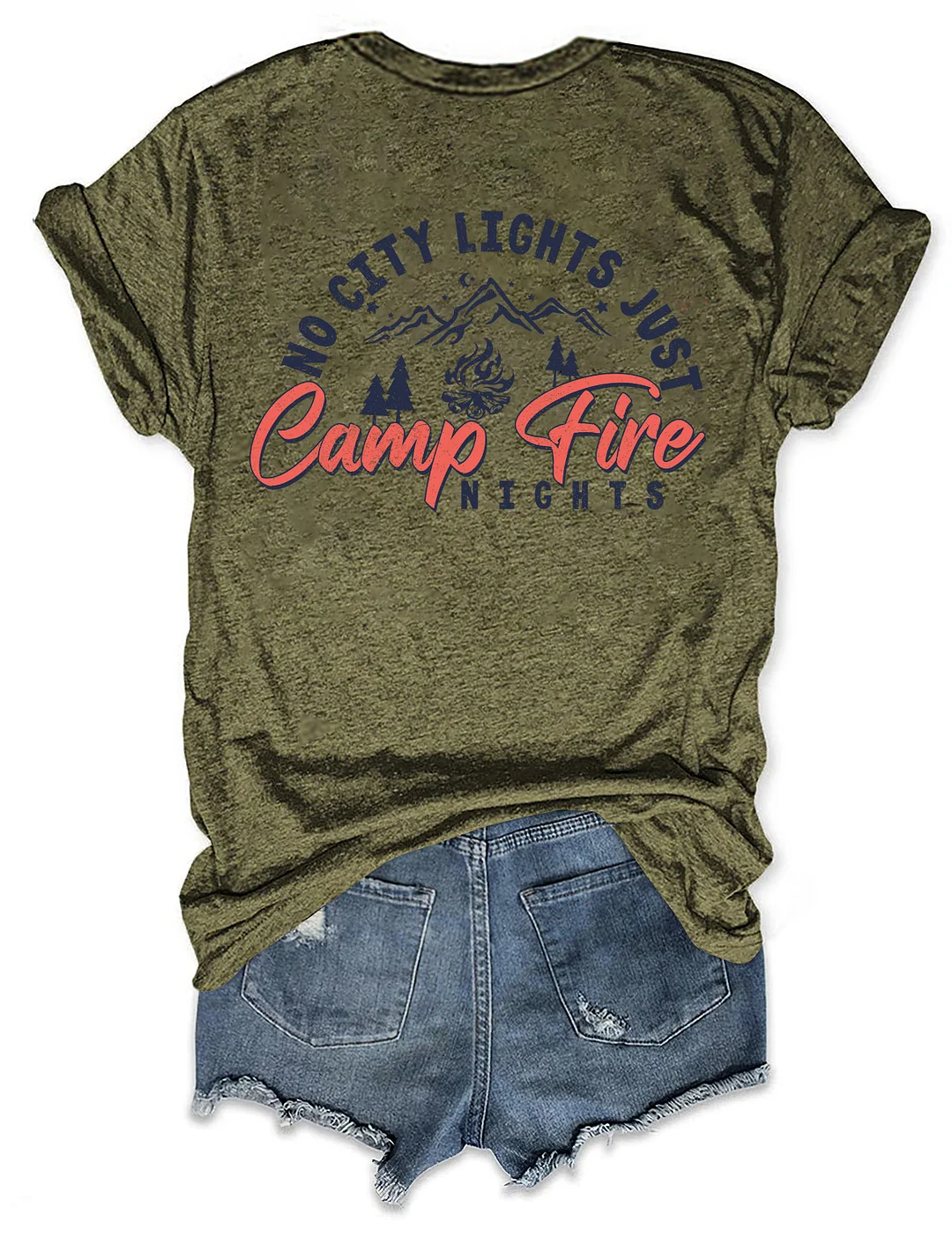 No City Lights Just Campfire Nights T-shirt