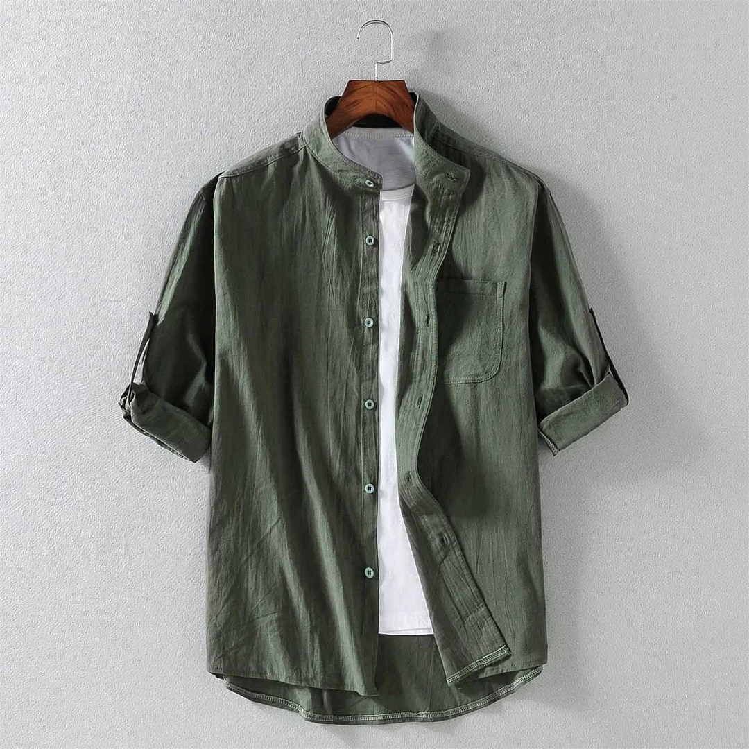 Dark Academia Summer Loose Thin Cotton Short-Sleeve Shirt DK078