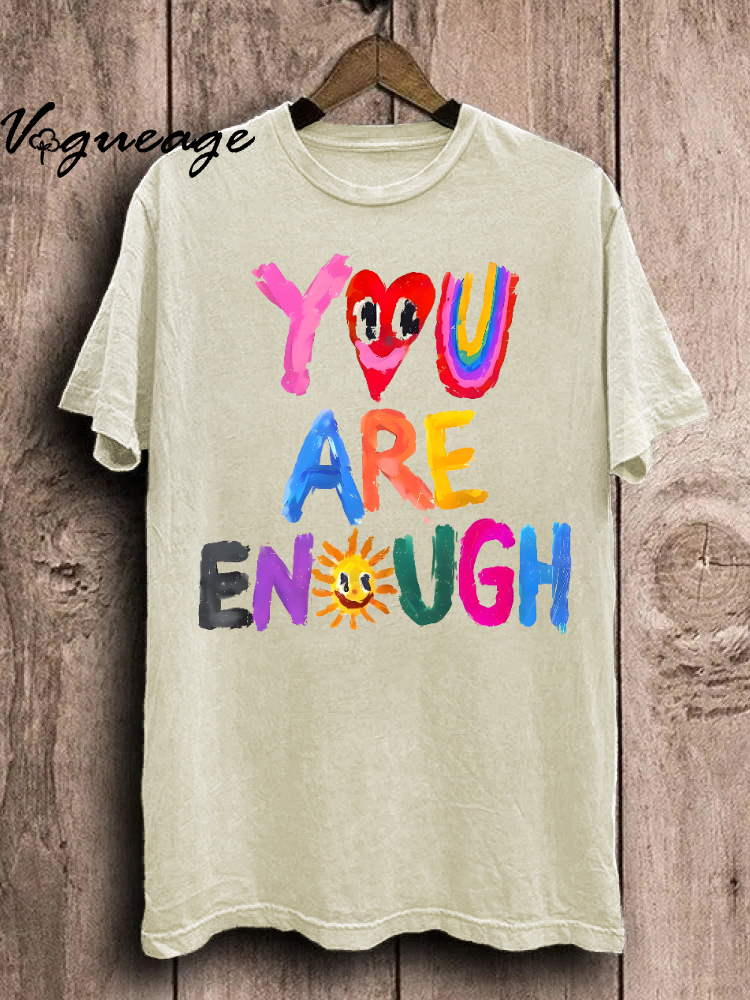 You Are Enough Unisex Washed T-Shirt