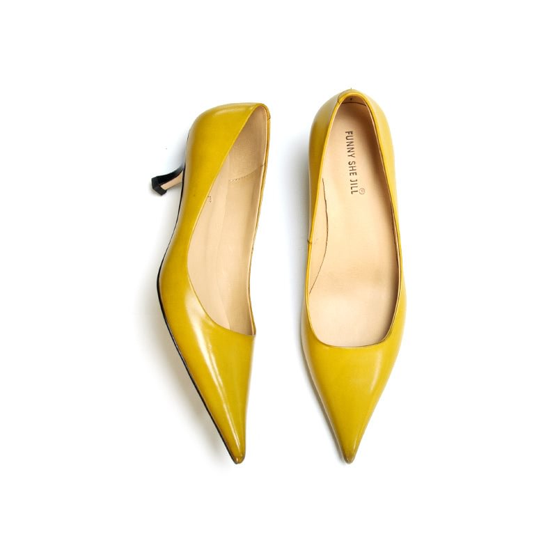 Kitten Heels Pointed Toe Shoes Classy Pumps