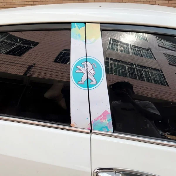Car B-pillar Decorative Sticker B Center Pillar Protective Film(2PCS)