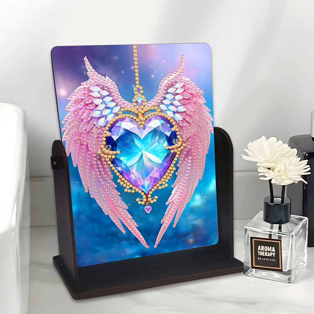 DIY Jewel Wings Special Shape Diamond Painting Table Top Mirror Kit for Adults Beginners