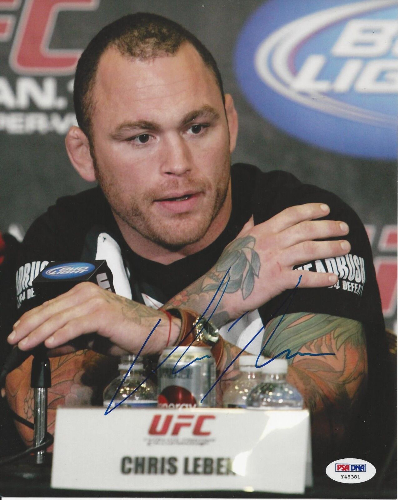 Chris Leben UFC Fighter signed 8x10 Photo Poster painting PSA/DNA # Y48381