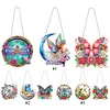 3Pcs Acrylic Butterfly Dragonfly Fairy Diamond Painting Hanging Ornaments for Art Crafts