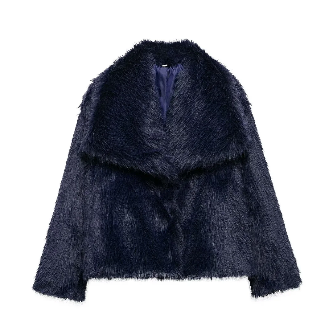Nigikala Nigikala Women's Winter Fashion Temperament Style Wind Artificial Fur Coat D69352