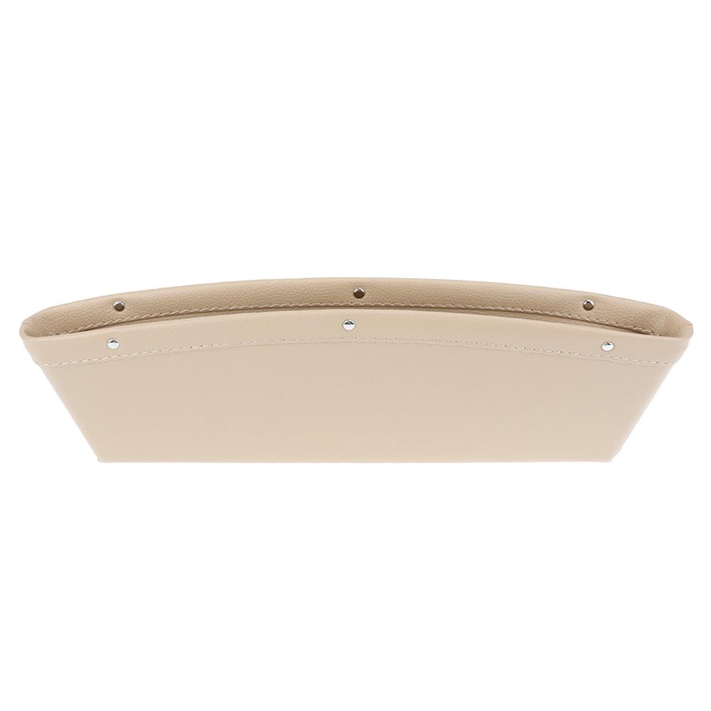 

PU Leather Catcher Box Car Seat Slit Storage Pocket (Beige), 501 Original