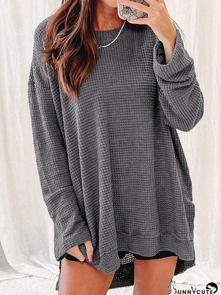 Women's Waffle Knit Mock Neck Sweater
