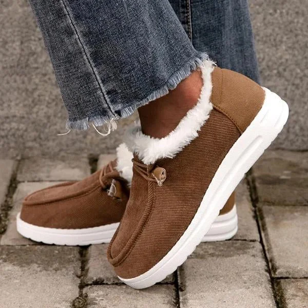 Women Comfy Flat Heel Slip-On Boots