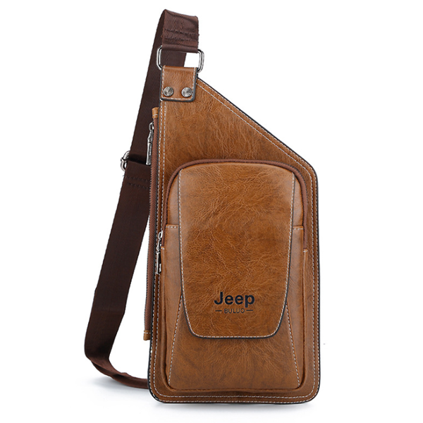 Men's Bag Casual Leather Chest Bag Fashion Diagonal Shoulder Bag