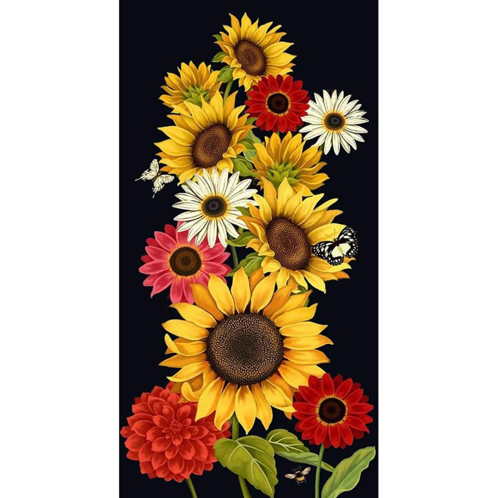 Sun Flowers - Full Round - Diamond Painting