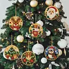 6pcs/set DIY Diamond Special Shape Pearl Art Hanging Wooden Christmas Tree Ornament Kit