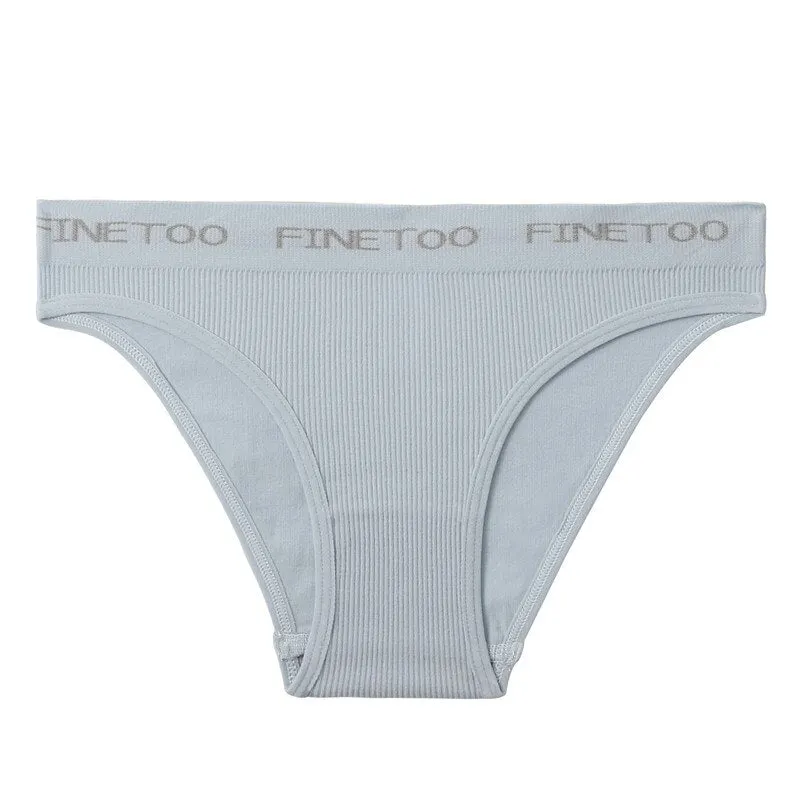 FINETOO Seamless Bra Set Women Deep V Tops Fashion Letter Panties M-XL Ladies Underwear Suit Tube Top Female Briefs Lingerie Set