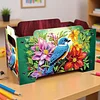 5D DIY Diamond Painting dekorative Aufbewahrungsbox Holz Aufbewahrungskupplung (Bluebird)