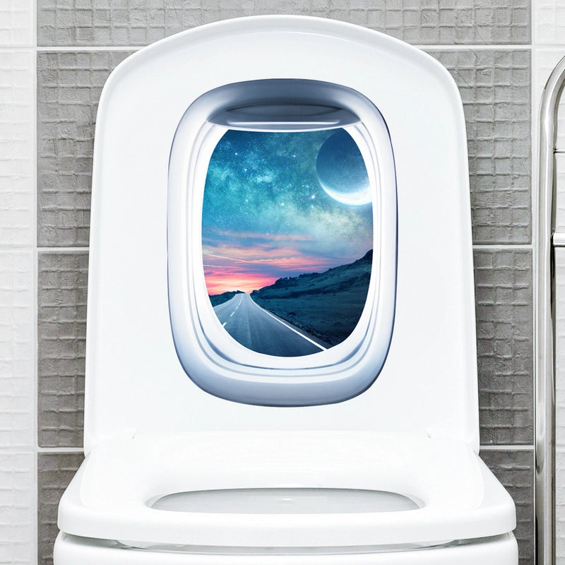 Casual Elegant Landscape PVC Wall Sticker Bathing