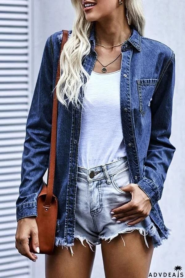 Ripped Denim Jacket