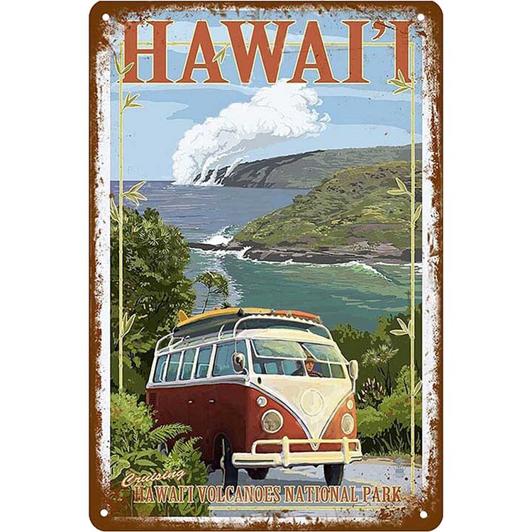 Camping Bus - Vintage Tin Signs/Wooden Signs - 8*12Inch/12*16Inch