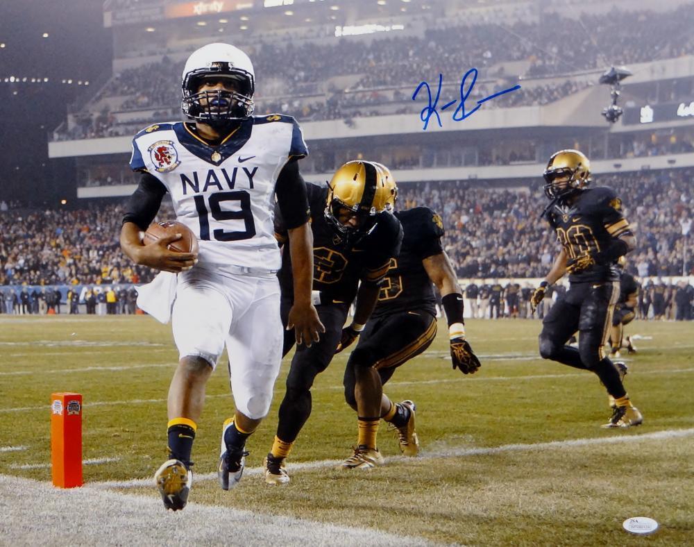 Keenan Reynolds Autographed Navy Midshipmen 16x20 Against Army Photo Poster painting- JSA W Auth