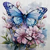 Flowers Butterfly-11CT Stamped Cross Stitch 40*40cm/15.75*15.75in