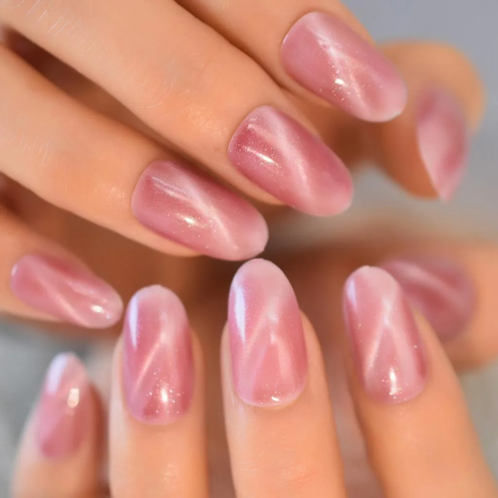 24/PCS Oval Short False Nails Pure Yellow Color Wholesale Short Nail Art Fake Nails Tips Full Cover Charming Fashion-Nail Inspo