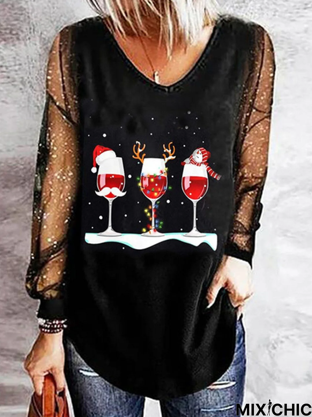 Santa Claus Casual Jersey tunic T-Shirt