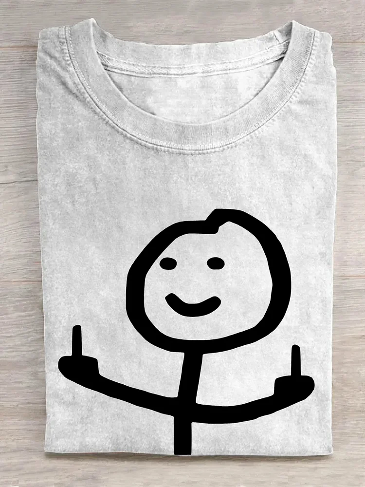 Stickman Giving Middle Finger T-shirt