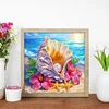 Conch Hibiscus-Crystal Rhinestone Diamond Painting