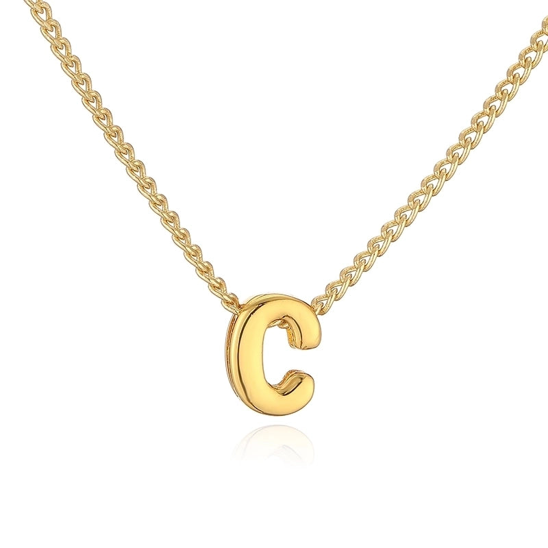 Copper 18K Gold Plated Letter Necklace