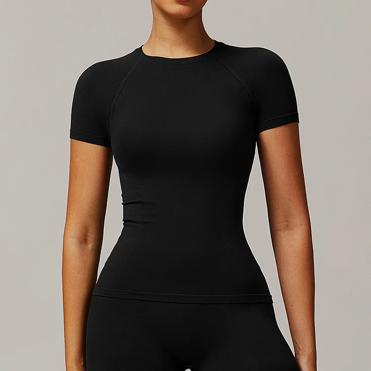PASUXI Women Seamless Short Sleeve T-Shirt Wholesale - Yoga Wear Casual Quick Dry Fitness Running Sports Tops huanwei