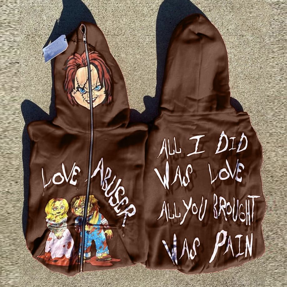 Personalized street men's long-sleeved printed hoodie