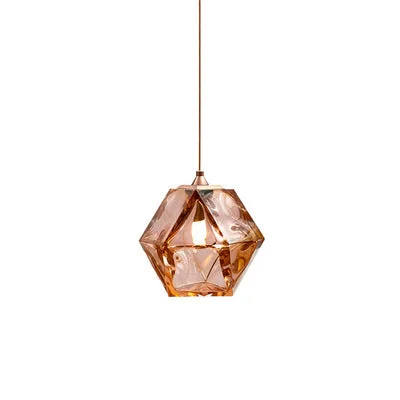 Modern Simple and Creative Glass Restaurant Small Chandelier Bar Art Bedroom Bedside Staircase Personalized Small Pendant Lamp